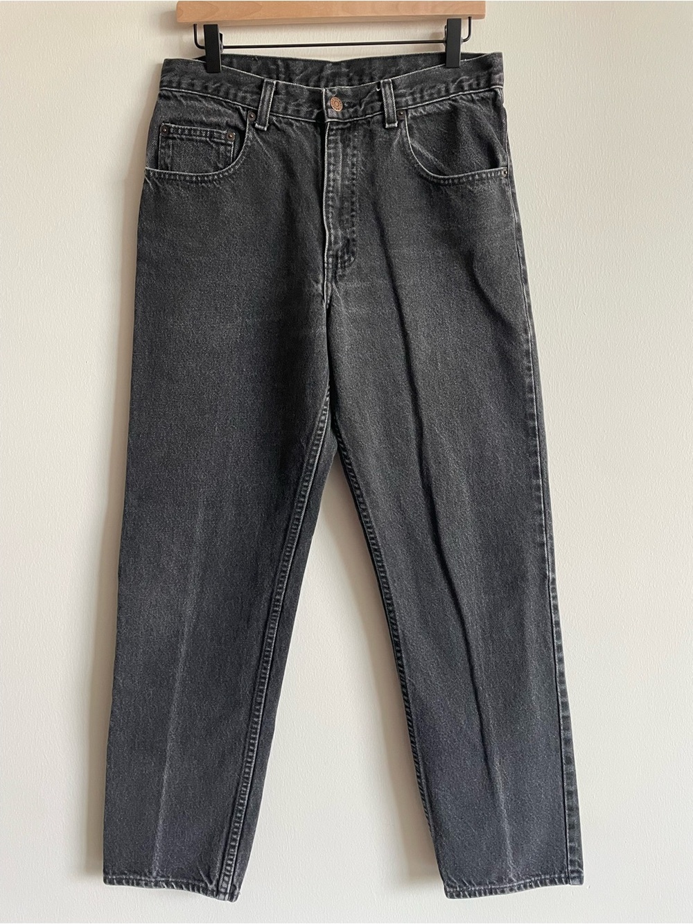 Vintage 90s Arizona Straight Leg Jeans Black 100% Cotton Grunge Indie 32x30